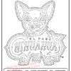 It's Game Day with Chico! El Paso Chihuahuas Coloring Page: El Paso Chihuahuas Logo Color by Number