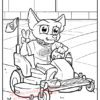 It's Game Day with Chico! El Paso Chihuahuas Coloring Page: Chico helps get the field ready for the game.