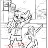 It's Game Day with Chico! El Paso Chihuahuas Coloring Page: Chico and the Chicas practice their routines.