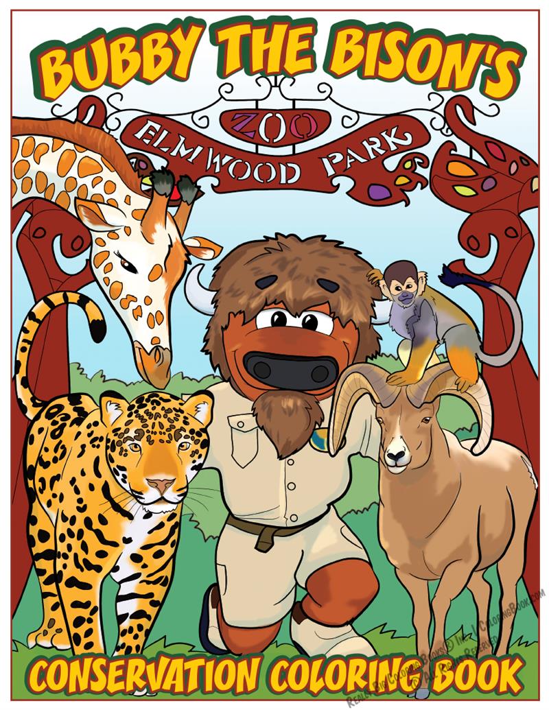 Elmwood Park Zoo Bubby the Bison Coloring Book