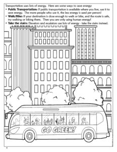 Energy in Transportation Coloring Page