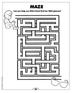 Eye Doctor Maze Activity Page