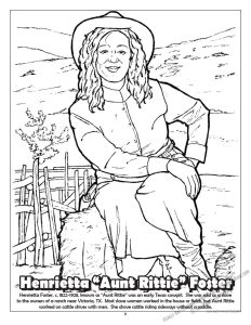 Henrietta Foster Coloring Page: Cowgirls of Color™ Wild West Coloring Book