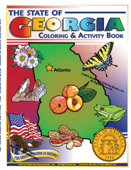 Georgia State Coloring and Activity Book Front Cover