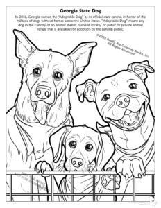 "Adoptable Dog" Georgia State Dog Coloring Page