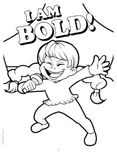 Girl Power I Am Bold Coloring Page