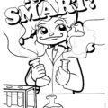 Girl Power I Am Smart Coloring Page