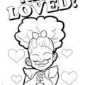 Girl Power I Am Loved Coloring Page
