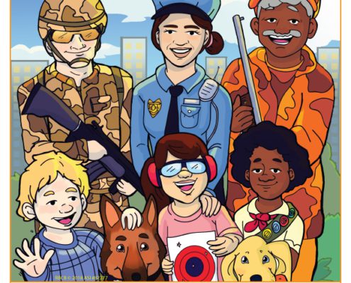 Gun Safety Imprint Coloring Book