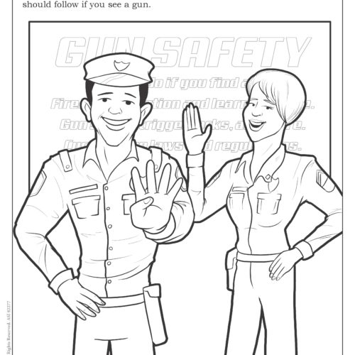 Gun Safety Imprint Coloring Book