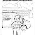 HVAC Technician Coloring Page