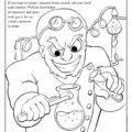 Mad Scientist Halloween Coloring Page
