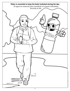 Water and Hydration Coloring Page