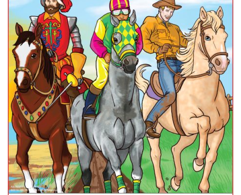 Horses Imprint Coloring Book
