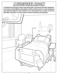 Hospital Room Coloring Page