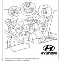 Car Safety with Hyundai Coloring Page
