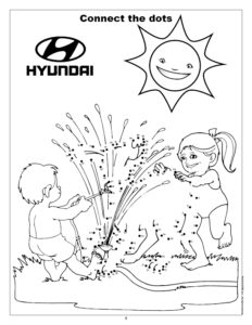 Hyundai Connect the Dot Coloring Page