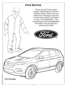 Ford Service Coloring Page