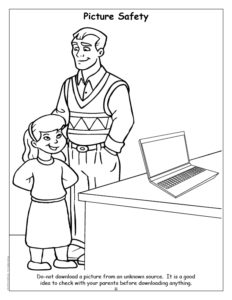Picture Safety Coloring Page