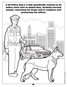 What are Police Dogs and Canine Units Coloring Page