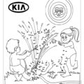 Kia Connect the Dot Coloring Page