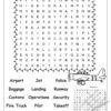 Los Angeles International Airport LAX Coloring Page: Word Search