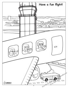 Los Angeles International Airport LAX Coloring Page: Have a Fun Flight