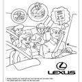 Car Safety With Lexus Coloring Page