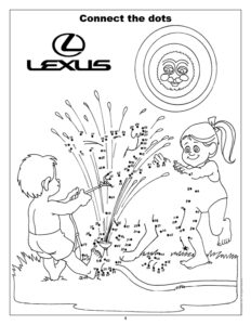 Connect the Dots Lexus Coloring Page