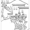 Life of Christ Coloring Page: The wise men were warned in a dream by God to not return to Herod.