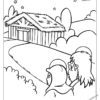 Life of Christ Coloring Page: There was no room in the inn, so they had to stay in a stable.