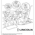 Car Safety with Lincoln Coloring Page