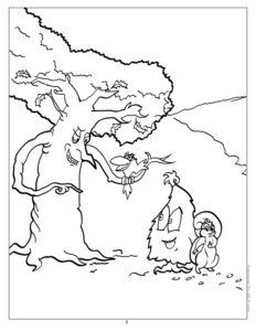 Littlest Christmas Tree Coloring Page 1