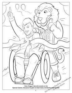 Loyola Marymount University Coloring Book. One of Iggy's favorite events is the Special Games, because he gets to meet many wonderful new friends!