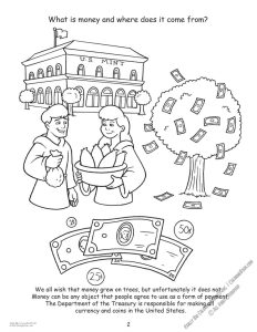 M1 Bank Jr. Banker Learn to Earn Coloring Page: Where Money Comes From