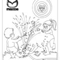 Mazda Connect the Dots Coloring Page