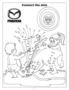 Mazda Connect the Dots Coloring Page