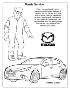 Mazda Service Coloring Page