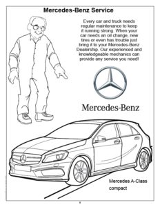 Mercedes Benz Service Coloring Page