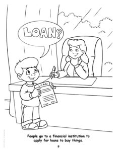 What is a Loan Coloring Page Money Imprint