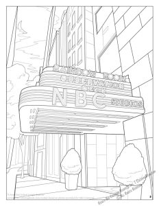 NBCUniversal Coloring Page: NBC Studios Rainbow Room Observation Deck