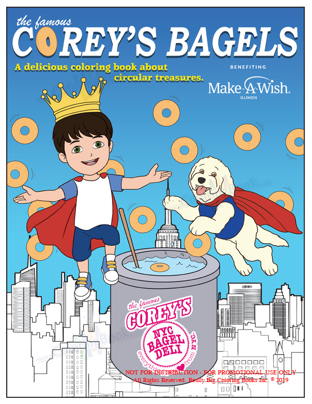 The Famous Corey's Bagels - NYC Bagel Deli Coloring and Activity Book