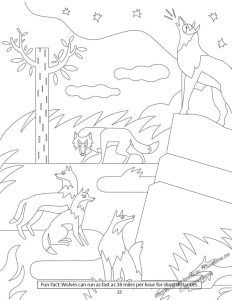 Newark Museum of Art Endangered! Coloring Page: Wolves