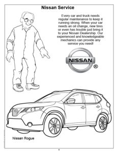 Nissan Service Coloring Page