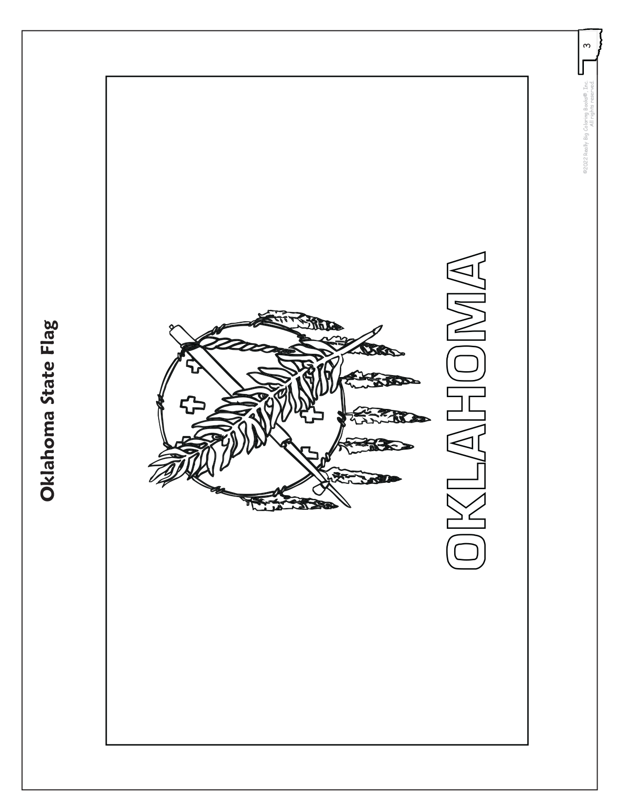 Oklahoma State Flag Coloring Page
