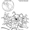 Outer Space Aliens Coloring Page
