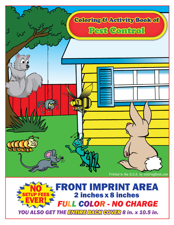 Pest Control Imprint Coloring Book