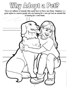 Why Adopt a Pet Coloring Page