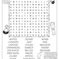 Pirate Word Search Activity Page