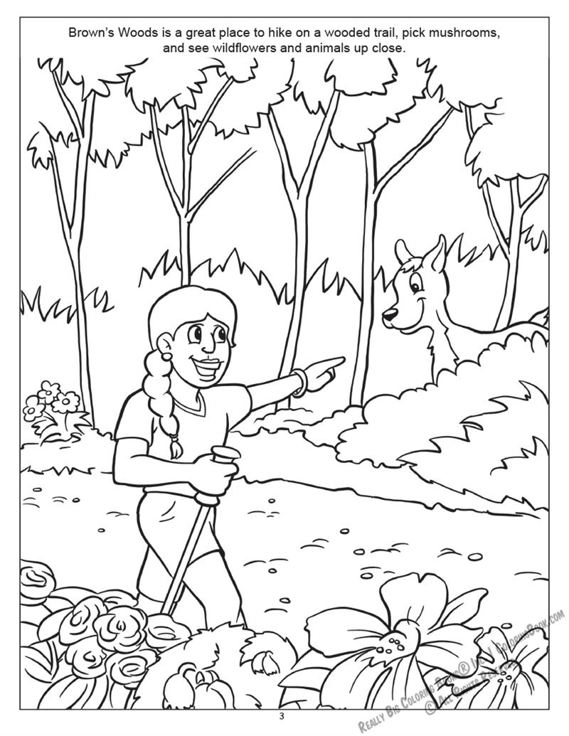 Polk County Conservation’s Family of Parks Coloring Page: Brown's Woods